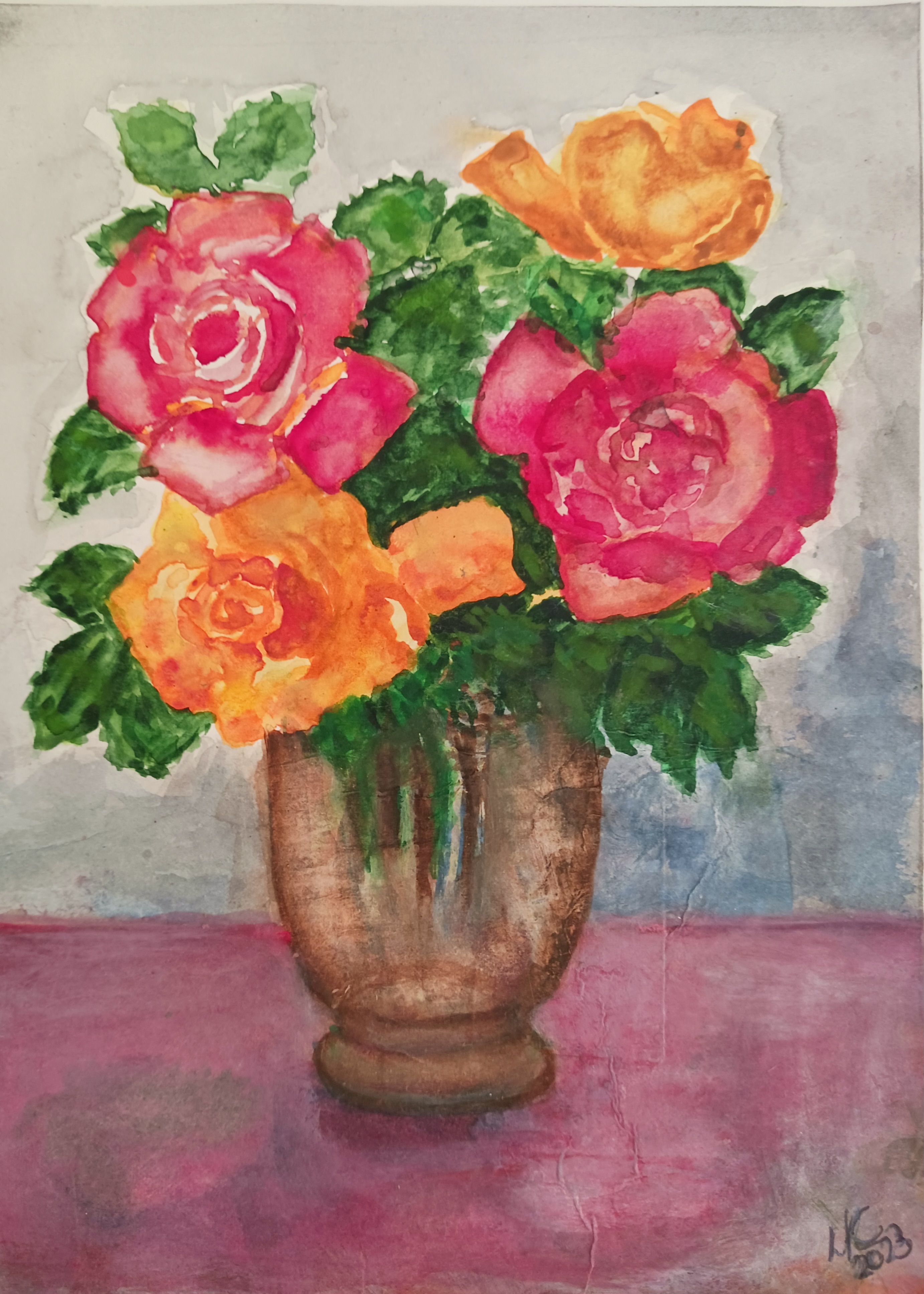 "Roser i en vase".