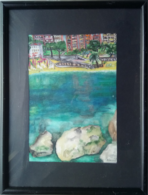 Klipper ved Larvotto Bay, Monaco