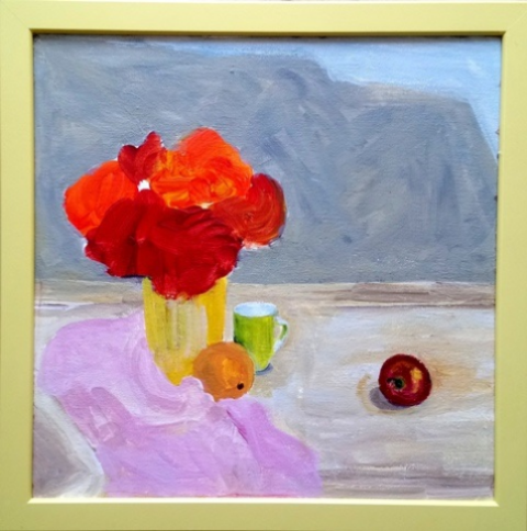 "Georginer i vase"